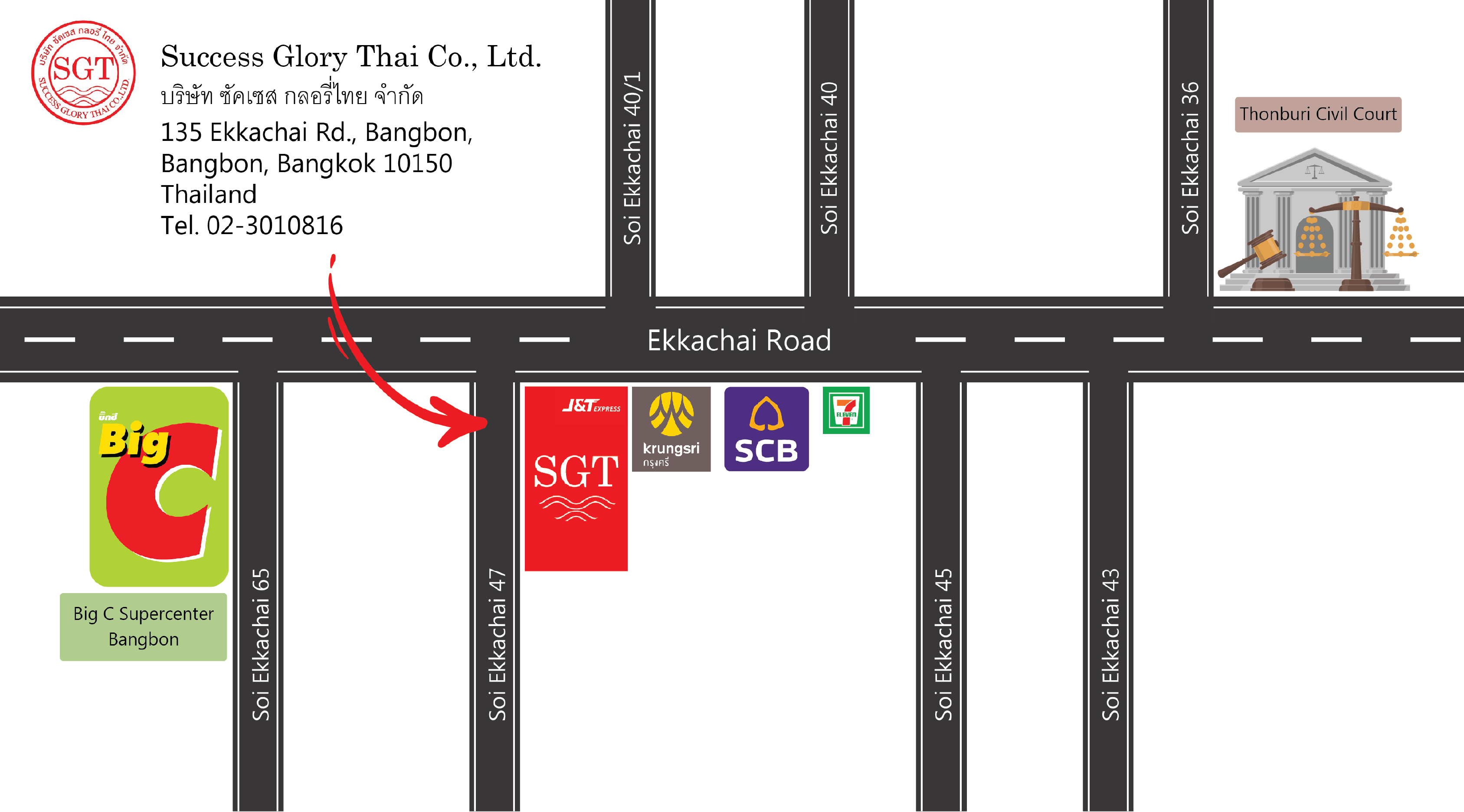 แผนที่ ที่ตั้ง บริษัท ซัคเซส กลอรี่ ไทย จำกัด