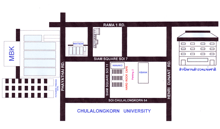 แผนที่ ที่ตั้ง Hard Rock Cafe Bangkok