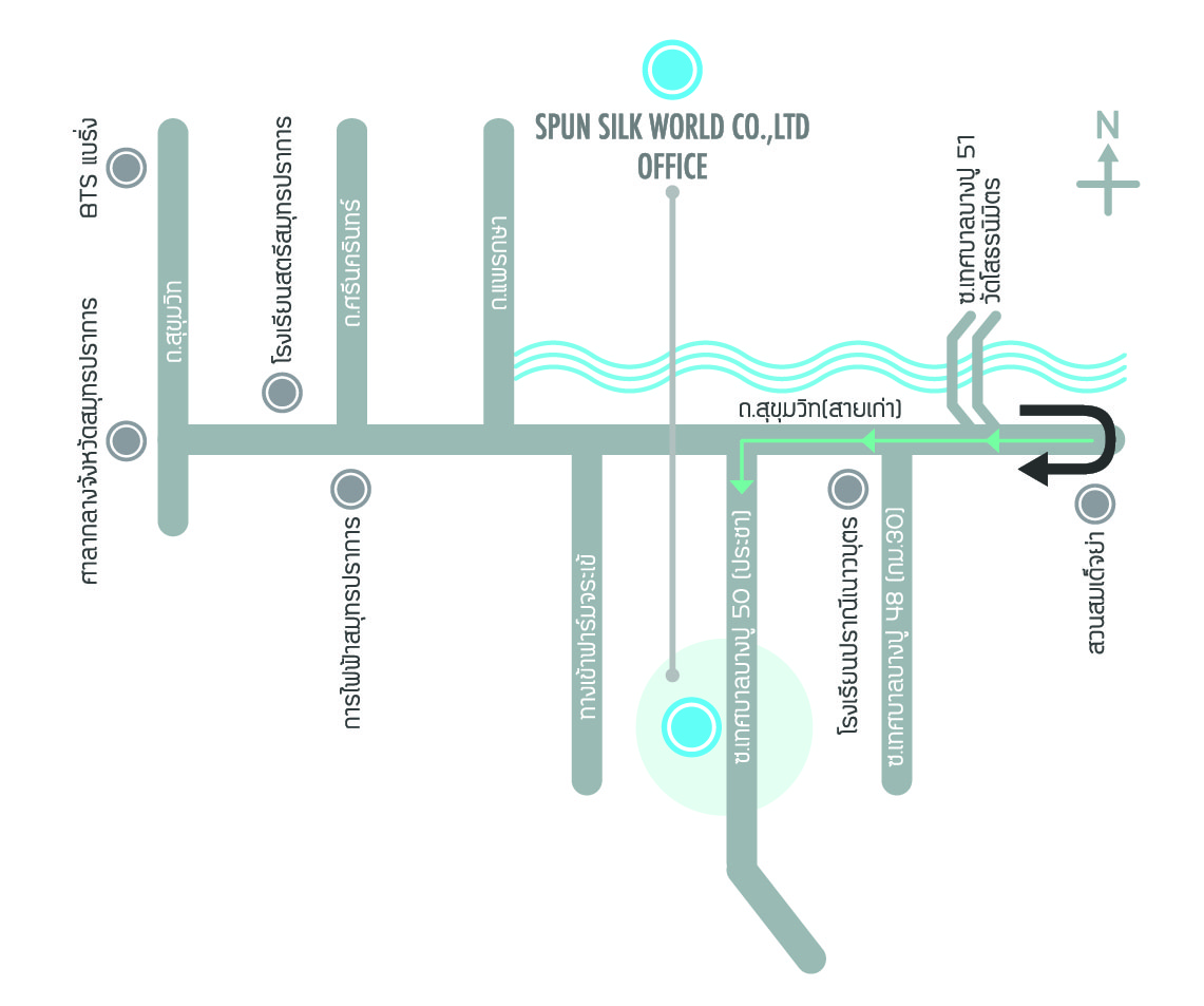 แผนที่ ที่ตั้ง บริษัท สปัน ซิลค์ เวิลด์ จำกัด